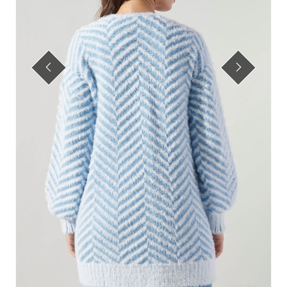 Womens SugarLips Cheshire Chevron Eyelash Cardigan - Picture 2 of 11